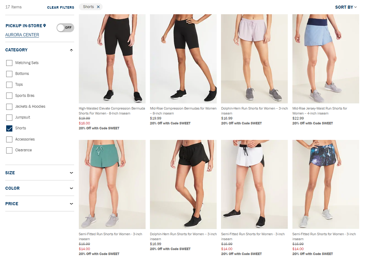 Old Navy running shorts
