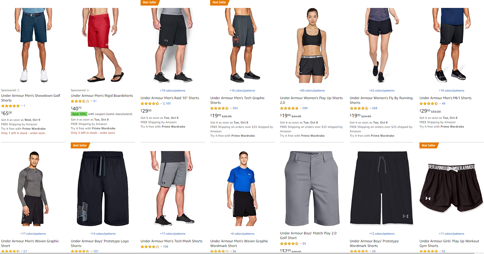 under armour range