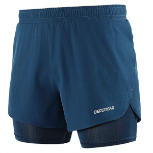 BERGRISAR Men's Active Workout Running Shorts 2 in 1