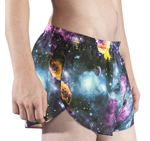 BOA Mens Stretch 1 Elite Split Printed Running Short