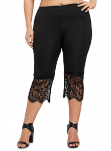 Longay Women Plus Size Lace Workout Leggings Push up Compression Yoga Pants