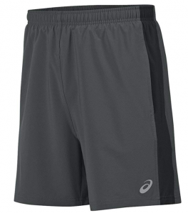 ASICS Men's 2-n-1 Woven Short 6 black running shorts