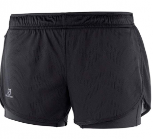 Salomon Women's Agile 2in1 black running shorts